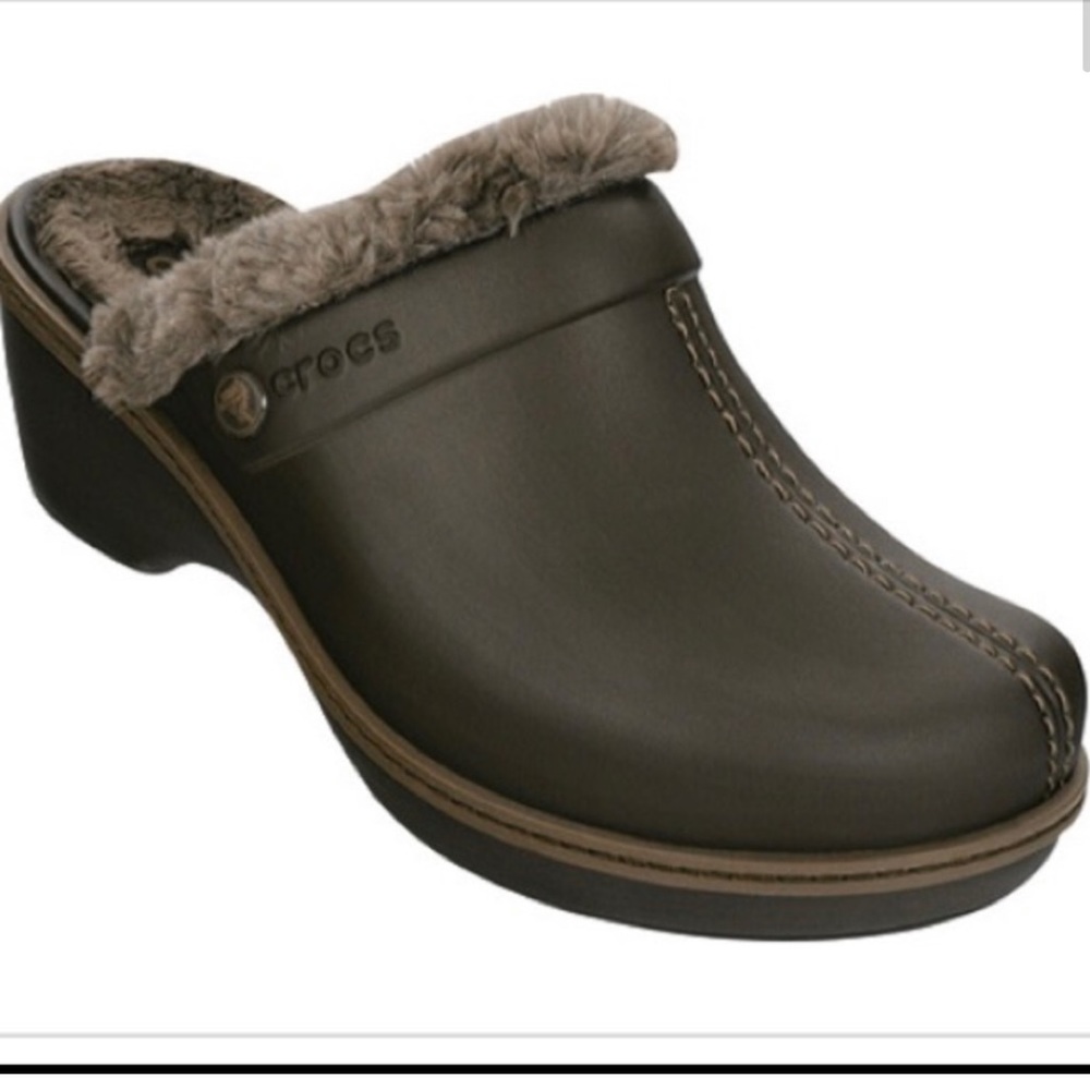 Crocs Cobbler Lined Clogs Size 8w Gem